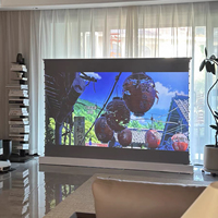 Écran de projecteur motorisé de 150 pouces 16:9 écran de projecteur ALR commande vocale intelligente cristal gris