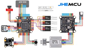 คอนโทรลเลอร์บิน JHEMCU GF30H743 480MHZ รุ่นขายดี ICM-42688-P พร้อมบารอมิเตอร์คู่ OSD 128M BlackBox Dual BEC 3-6S 30X30mm ตัวเครื่องโลหะ - Product Image 4