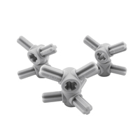 Conectores de Eje de 3 Ejes, Piezas de Repuesto Modulares de Bloques de Construcción de Plástico MOC, Componentes de Ensamblaje para Bricolaje Mecánico No.57585