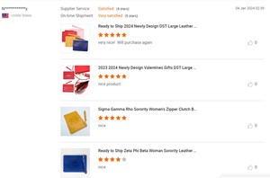2025 Trending Product Newly Design DST Large <strong>Leather</strong> Clutch Wristlet <strong>Bag</strong> with Strap Women College Sorority Party Gifts