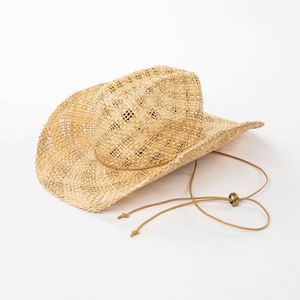 Custom Luxury Brand Multiple Size Fashion Women Men Natural Raffia Straw Western Cowboy <b>Hat</b> Summer Travel Sun <b>Hat</b> with Wind Rope - Product Image 5