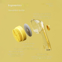 Brosse de massage manuelle pour animaux de compagnie avec distributeur de liquide, en ABS, pour le bain et le nettoyage des chiens