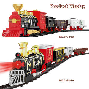 ชุดของเล่นรถไฟฟ้าสำหรับเด็กแบบปรับแต่งได้ รุ่นคลาสสิกย้อนยุค พร้อมเสียงเพลง รางรถไฟแบบยืดหยุ่น ประกอบง่าย ทำจากพลาสติก - Product Image 6