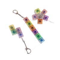 Porte-clés lumineux pour clavier mécanique PC, anti-stress, personnalisé, jouet de décompression, crochet de sac