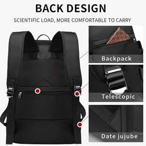 17 Inch PU Quality <b>Laptop</b> Backpack Men Waterproof Softback Travel <b>Rucksack</b> Usb Charging Port Anti-theft Features Polyester - Product Image 4
