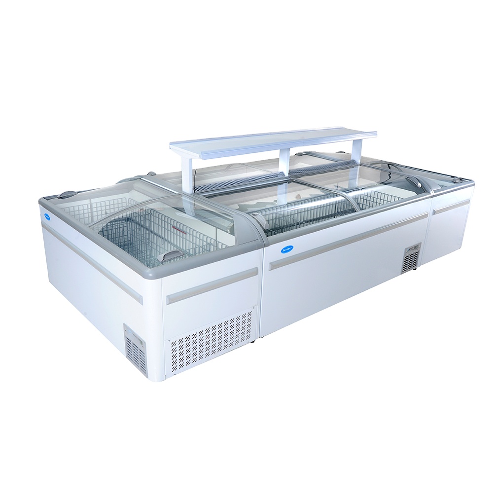 Морозильная камера с двойным островом, морозильная камера с островом на стену, морозильная камера с комбинированным островом