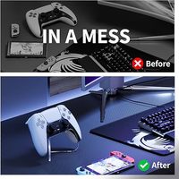 Transparan Playstation 5 (PS5) meja Display Organizer Gaming aksesoris pengontrol berdiri & pemegang untuk hampir semua Pengendali