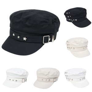 Casquette brodée Fashion Star en coton respirant, chapeau décontracté pour adultes, blanc et noir - Product Image 1