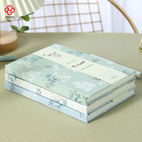 Carnet à couverture rigide en tissu doux avec intercalaire en éponge jacquard à fleurs en dentelle A5, relié par couture, pour cadeau, vente en gros