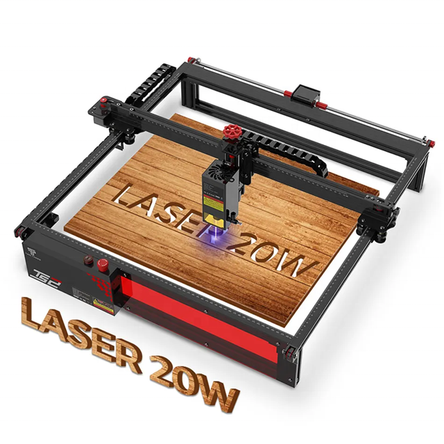 TWOTREES Wholesale TS2-20 Large 410*410mm Engraving Size 20W With Air Assist Diode CNC Metal Wood Laser Marking Machine