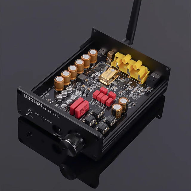 BRZHIFI Mini Head Amplifier RCA BT5.4 ES9038Q2M DAC APTX-HD LDAC Aluminum Hifi DAC Power Amplifier