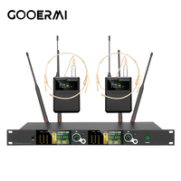 Système de microphone sans fil UHF professionnel PL-32 True Diversity 200 canaux avec égaliseur intégré, réverbération et anti-retour pour église, scène et DJ