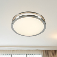 2025 Moderne LED Plafonnier 24W Surface Monté En Plastique Couverture Base En Acier IP44 Étanche 3500K Blanc Chaud CRI90 Éclairage