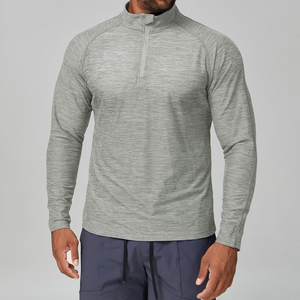 Nuova Collezione: Maglia Sportiva da Uomo Slim-Fit con Zip a Un Quarto, Manica Lunga, Asciugatura Rapida per Allenamento - Product Image 4