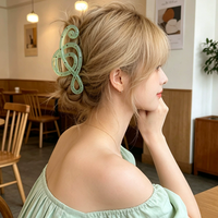 Aksesoris Rambut Wanita Yi YHJ 2026, Jepit Rambut Plastik Desain Not Musik Besar 13cm, Jepit Rambut Model Capit Hiu, Pengiriman Cepat