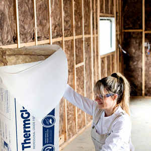 Battes <span class=keywords><strong>de</strong></span> fibre <span class=keywords><strong>de</strong></span> <span class=keywords><strong>laine</strong></span> <span class=keywords><strong>de</strong></span> <span class=keywords><strong>verre</strong></span> R5 Eco Brown épaisseur <span class=keywords><strong>200mm</strong></span> isolation thermique <span class=keywords><strong>de</strong></span> type certifié ISO pour diverses applications - Product Image 1