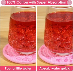 8 Pack Wood Coasters for Drinks Absorbent with Holder Minimalist Home <b>Decor</b> <b>Plate</b> Dish Party Non-Toxic - Product Image 6