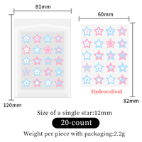 Patchs Hydrocolloïdes Étanche en Forme d'Étoiles Colorées et d'Animaux Mignons pour le Traitement des Imperfections du Visage – Vente en Gros (20 et 24 unités)