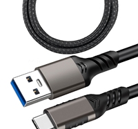 Cable de Carga Rápida USB a USB C de 10 Gbps y 60 W, Cable de Datos Trenzado de Nailon para Android, iPhone, Samsung Galaxy, Pixel, Tablets, de 0.3 m a 3 m