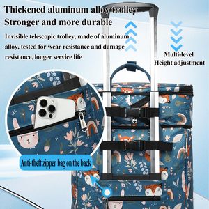 900D Waterproof Oxford Portable Outdoor Power Hand <b>Cart</b> Shopping Trolley Bag With Wheels Luggage Bag <b>Cart</b> - Product Image 6