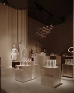 Design d'intérieur de magasin de vêtements de luxe, présentoir de vêtements sur mesure, mobilier de boutique de vente au détail, vitrine - Product Image 3