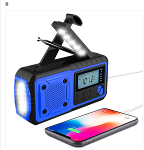 Lanterne très lumineuse à lumière Led, lanterne d'urgence, Portable, Am, Fm, Radio d'extérieur, avec socle à main, SOS, recharge solaire, 50 w - Product Image 5