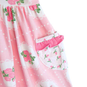 Vestido Floral Rosa con Diseño de Boutique para Niñas, Nuevo Diseño de Moda, Vestido Casual con Volantes de Encaje para Bebés - Product Image 5