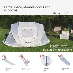 Tenda Gonfiabile a Doppio Strato Quick-Pitch <span class=keywords><strong>per</strong></span> Quattro Stagioni, Ventilazione a 360°, Protezione Solare, Impermeabile, Anti-Insetti, <span class=keywords><strong>per</strong></span> <span class=keywords><strong>Campeggio</strong></span> - Product Image 3