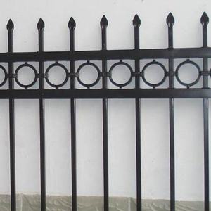 Kısa çit Yard sahte ferforje çit panelleri konut ham mızrak üst/<span class=keywords><strong>Picket</strong></span>/preslenmiş nokta çelik çit - Product Image 2