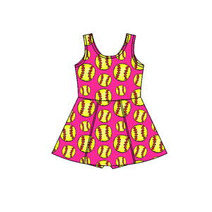 Vêtements de sport décontractés personnalisés pour enfants : Robe-short avec doublure pour le yoga, le softball, le tennis, et tenues assorties pour sœurs - Product Image 1