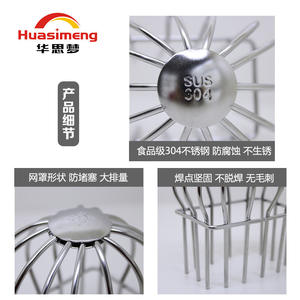 Huasimeng Rejilla de Drenaje de Acero Inoxidable de 2 y 3 Pulgadas para Techo Exterior, Protector de Ventilación de Malla Anticlogging - Product Image 5