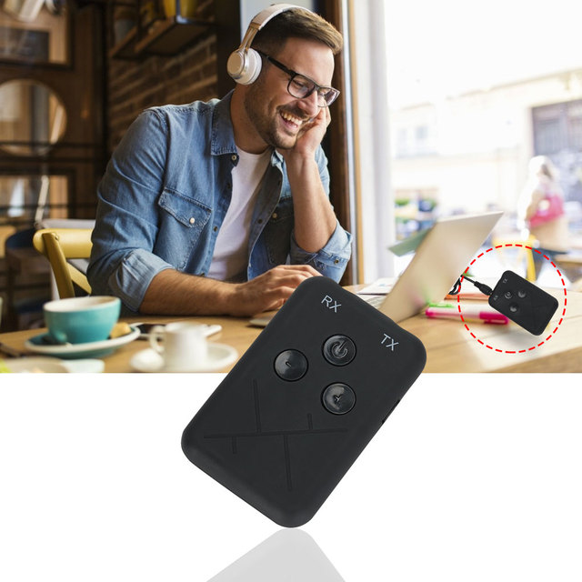 OEM Brand 2-in-1 Wireless BT Transmitter & Receiver with 3.5mm Audio Adapter for Home Use PC/Music/Video USB