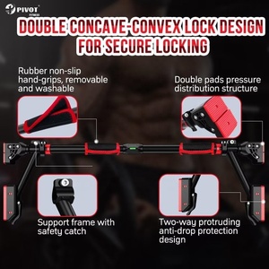 Nhiệm vụ nặng nề khung cửa đa-grip kéo cằm lên thanh với hỗ trợ an toàn có thể điều chỉnh kéo lên thanh cửa cho tập luyện nhà - Product Image 4