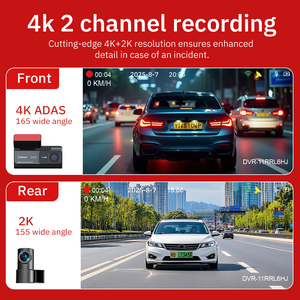Caméra de tableau de bord 4K+2K double canal avec caméra arrière 2K, vision nocturne, capteur G, fixation miroir <span class=keywords><strong>Quad</strong></span> <span class=keywords><strong>Lock</strong></span> - Product Image 2