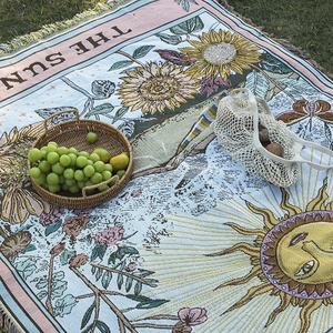 Manta de lujo para sofá y sofá con borlas, tapiz tejido Vintage, regalo de Navidad y Halloween, manta para acampar <span class=keywords><strong>en</strong></span> las cuatro estaciones - Product Image 4