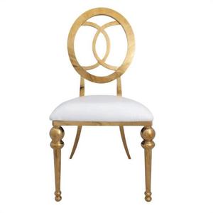 Chaise de mariage bon marché <span class=keywords><strong>location</strong></span> chaise de mariage en acier inoxydable et or - Product Image 3