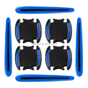 Accesorios para exteriores de coche 3D 5D fibra de carbono manija de puerta de coche pegatina protectora - Product Image 5