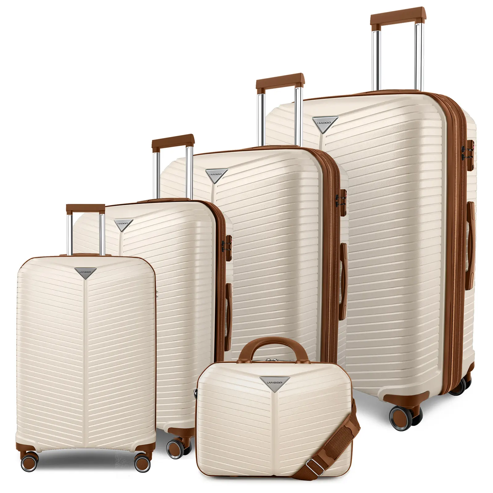 यात्रा के लिए थोक पीपी ट्रॉली सामान सेट अनुकूलन योग्य यात्रा बैग सूटकेस 14 20 24 28 इंच आकार