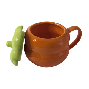 Custom Pattern Pumpkin Shaped Design 400ml Porcelain <b>Ceramic</b> Latte Mug Coffee <b>Cup</b> With Lid Gift <b>Cups</b> for Tea Milk - Product Image 5