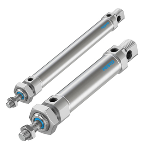 Cilindro neumático redondo de doble acción serie DSNU con amortiguación autoajustable para automatización industrial - Product Image 2