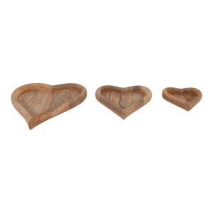 Vassoi decorativi in legno a forma di cuore per gioielli, piccoli oggetti o vanità - Set di vassoi decorativi - Product Image 4