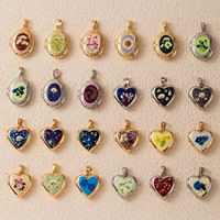 Hongtong AC-365 Nouvelle Arrivée Pendentifs Cœur Mignons et Délicats Plaqué Or PVD 18K Boîte Photo Tendance Vente Chaude