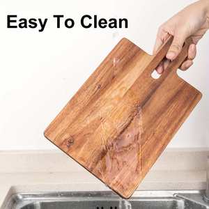 Acacia Wood Customizable End Grain Cutting 1.5Cm Thick Dishwasher Safe Pizza & Cheese Board Western Steak Chopping Block - Product Image 4