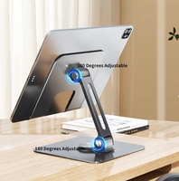 Support de téléphone portable pliable réglable en métal multifonctionnel, support de tablette de bureau réglable, support pour PC iPad, support pour téléphone