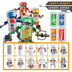 MILI Cola Soda bottiglia di trasformazione Ninja guerrieri con giunti mobili e giocattoli di plastica per la trasformazione di armi per bambini - Product Image 2