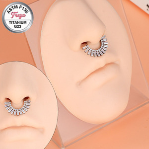 Anillos para la Nariz para Mujer, Pendientes de Cartílago, Aros de Titanio G23 para Piercing de Nariz, Anillos Segmentados Articulados, Joyería para Helix, Rook, Daith - Product Image 5