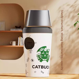 Cangkir kopi kertas bergelombang terintegrasi gaya kartun rumah besar kucing dek ganda dengan penggaruk kucing untuk hiburan kucing - Product Image 4