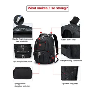 Sac à dos multifonctionnel en jean pour ordinateur portable 17 pouces 2026 – Sac de <span class=keywords><strong>voyage</strong></span> durable avec port de chargement USB et résistant à l'eau - Product Image 5