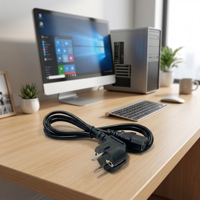 Custom EU French Plug to C13 Power Cord H05VV-F 3X0.75mm² Full Copper Electrical Power Cable Black White