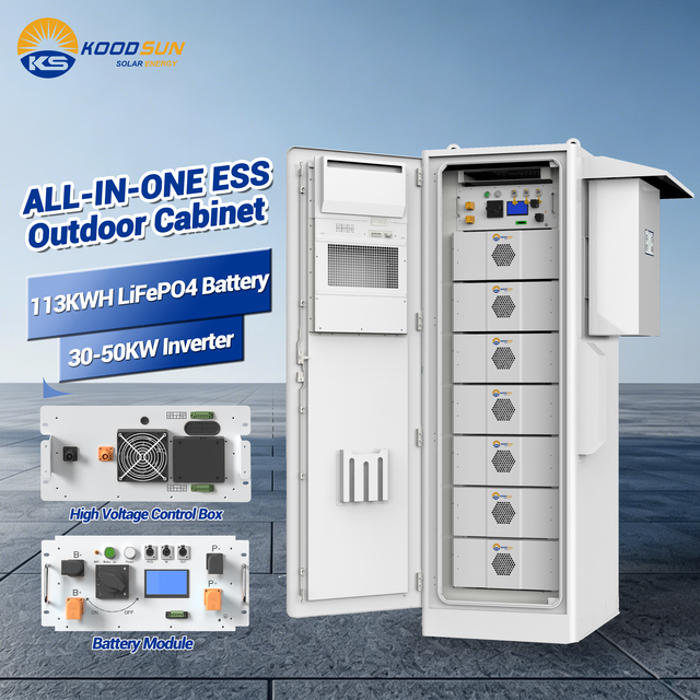 Outdoor Cabinet High Voltage 100kWh Lithium Battery ESS For Factory With Deye 30Kw 50Kw 80Kw Hybrid Inverter